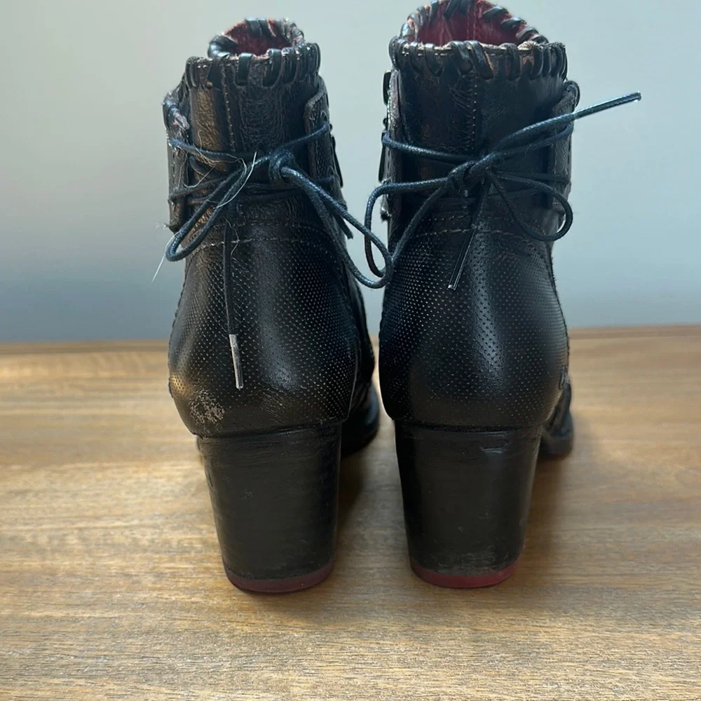 Bedstu Black Leather Ankle Boots - Picture 3 of 5